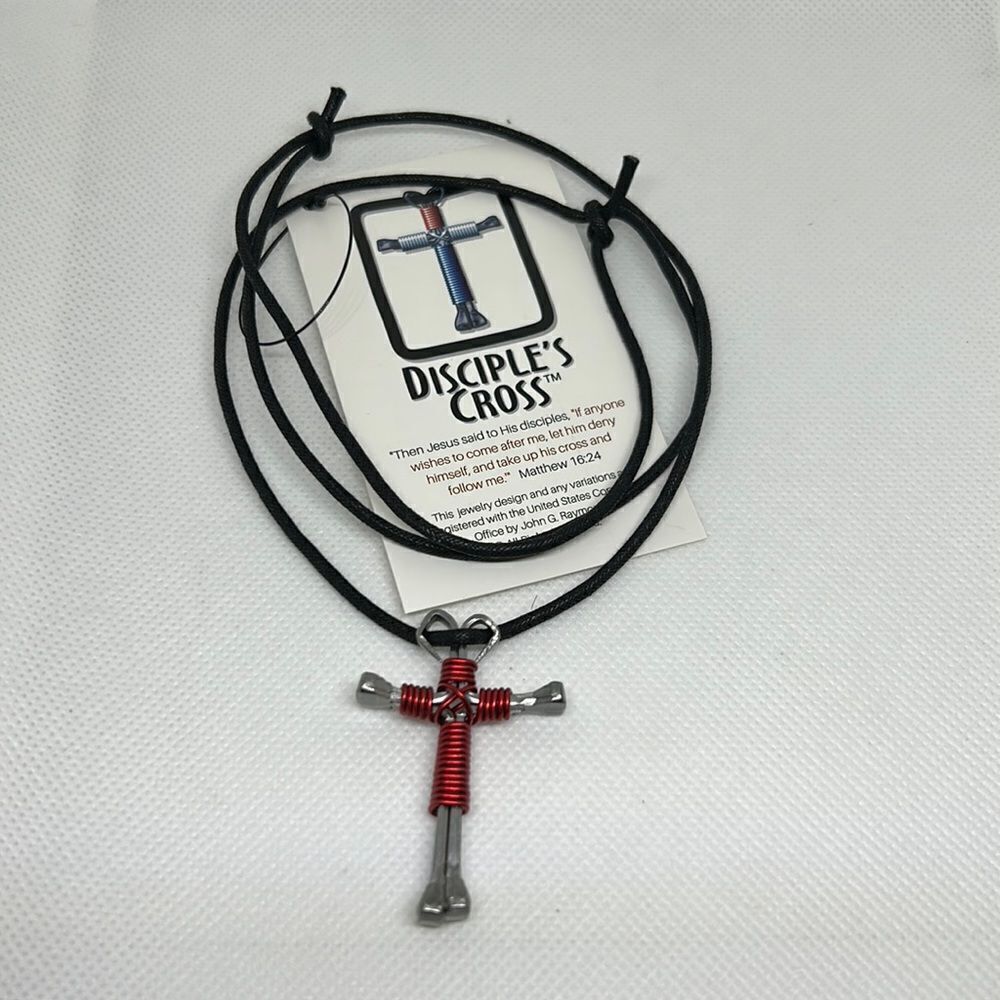Disciples Cross Red Unisex Necklace